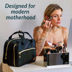 Ameda black travel bag for electric pumps showcasing the durable integrated carry handle.