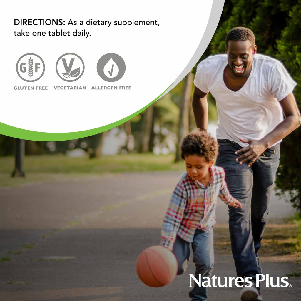 NaturesPlus Vitamin B1 high potency dietary supplement bottle closeup