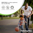 NaturesPlus Vitamin B1 high potency dietary supplement bottle closeup