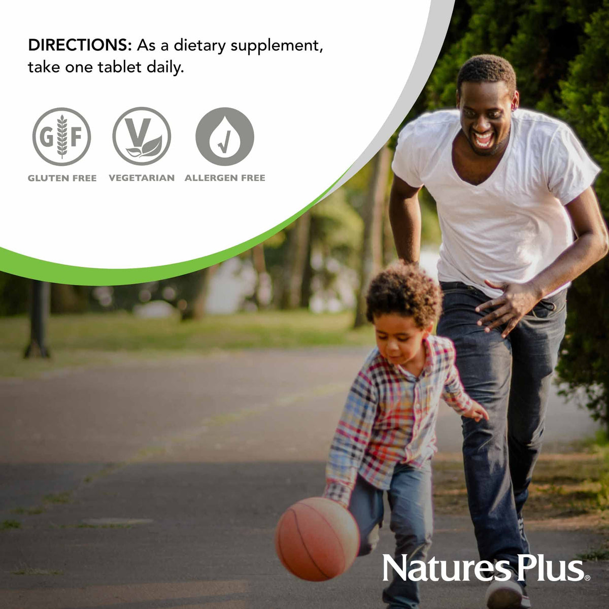 NaturesPlus Vitamin B1 high potency dietary supplement bottle closeup