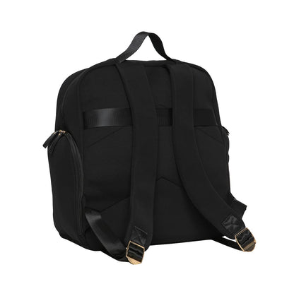 Sarah Wells Fiona travel bag highlighting the integrated luggage strap on a suitcase