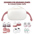 Sarlar hard shell travel pouch open view displaying the removable molded tray holding two devices