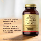 Solgar Vitamin B1 tablets macro view showing tablet shape