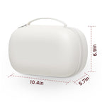 Sarlar hands-free breast pump travel pouch being carried by top handle showcasing its compact portable design