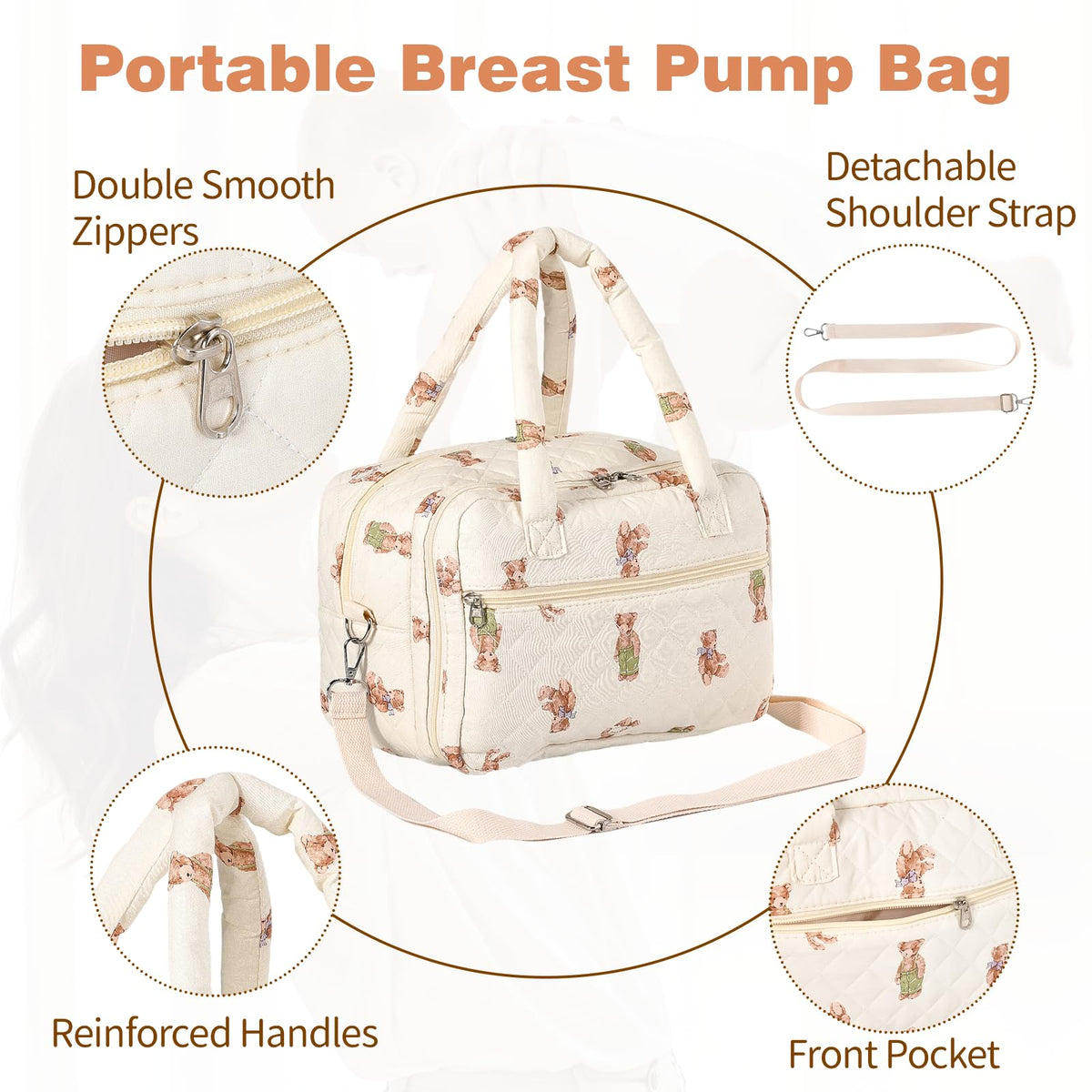 VerveBaby insulated breastmilk cooler compartment interior view with silver leak proof aluminum lining