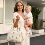 VerveBaby multi purpose travel bag holding multiple nine ounce baby feeding bottles in cooler zone