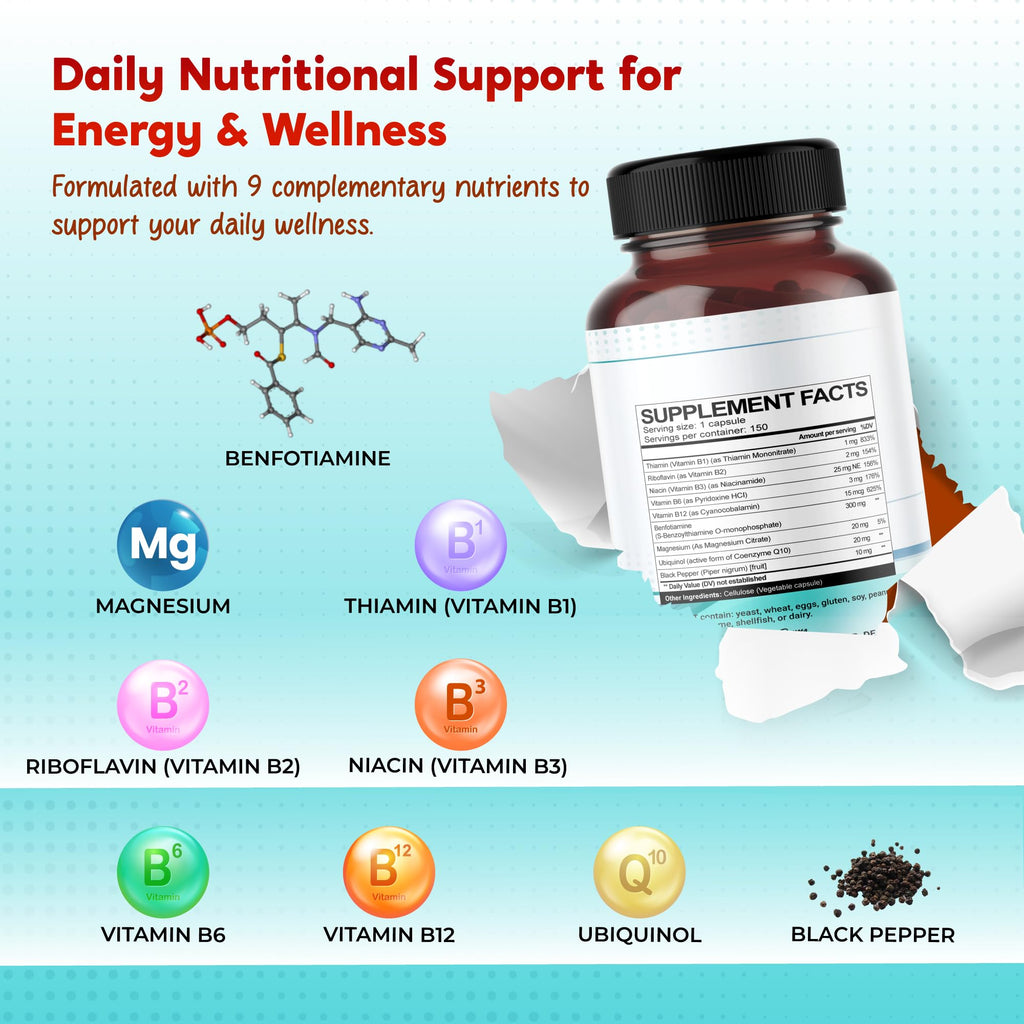 Peakpury nerve health vitamin capsules container side angle