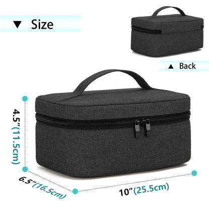 BAFASO compact travel bag showing the top translucent zipper pocket filled with milk storage lids and seals.