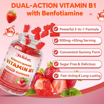 Mchokuu Vitamin B1 chewable supplements for nerve health container back view