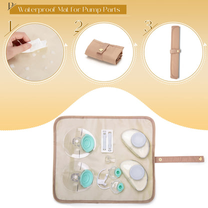 Fasrom pink pumping case with unfolded waterproof mat laid flat