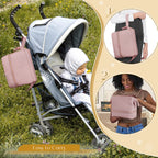 Fasrom water resistant nylon nursing mother travel bag side profile view