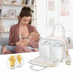 Rain Bunny premium breast milk cooler bag with adjustable shoulder strap and top handle.