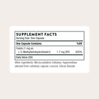 Thorne active methylfolate 1 milligram supplement label details