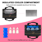 Phoebus Baby breast pump carrying case showing insulated milk cooler compartment