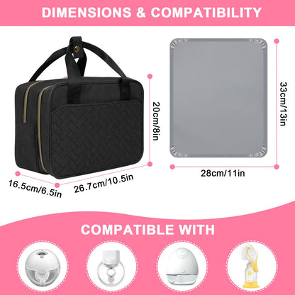 Phoebus Baby portable pump storage bag with included waterproof staging mat