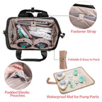 Fasrom insulated lower cooler section packed with baby bottles and cooling gel packs