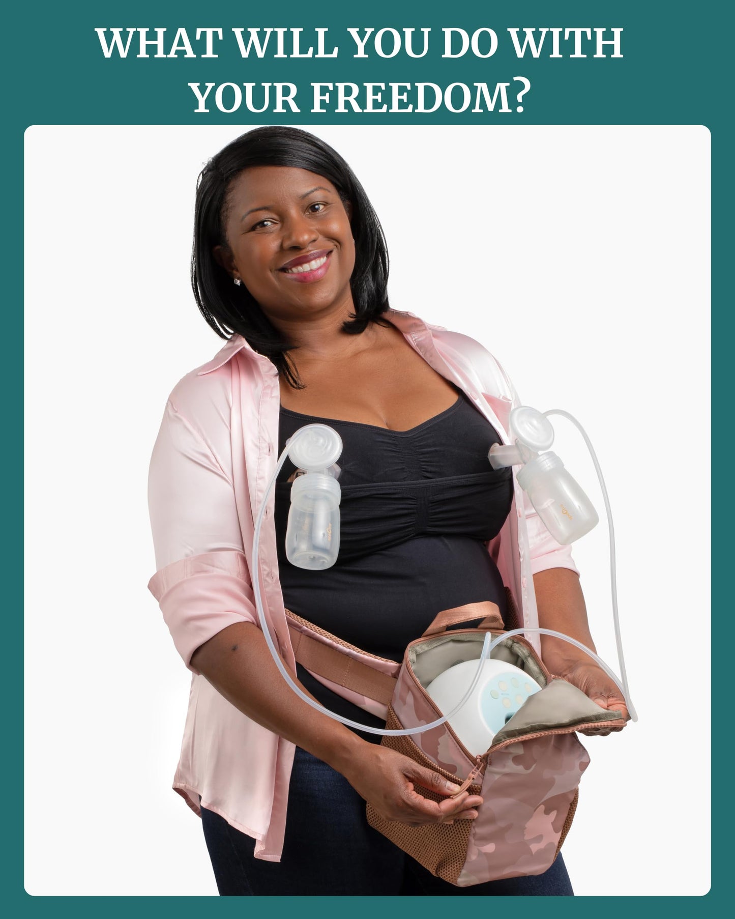 Side profile of the black hands free waist pouch showing secure zipper enclosures.