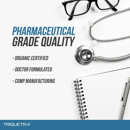 Full unboxing display of authentic Triquetra Health 5-MTHF liquid supplement from USA import