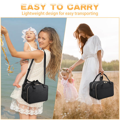 OCKLILY premium nursing travel tote showing padded side pockets