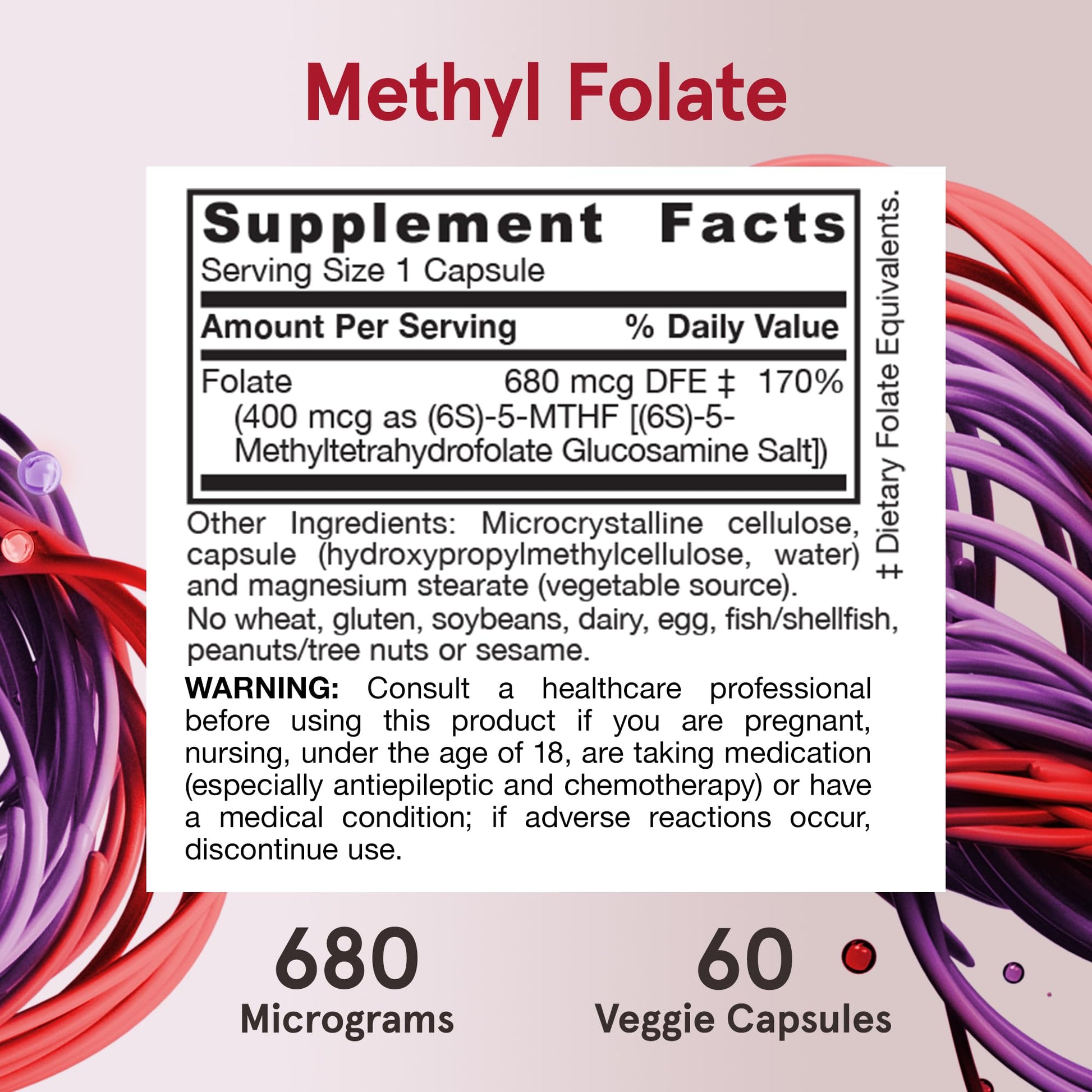 Quatrefolic technology logo on Jarrow Formulas methyl folate bottle