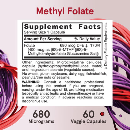 Quatrefolic technology logo on Jarrow Formulas methyl folate bottle