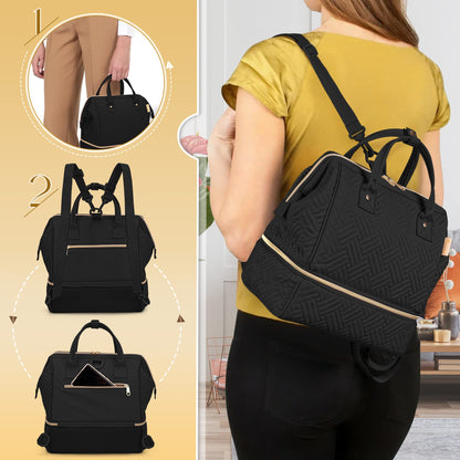 Fasrom wearable breast pump bag being carried as a shoulder tote