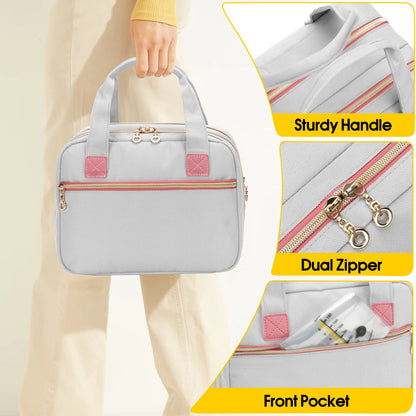 Damero insulated milk bottle storage bag close up of aluminum lining