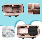 LUXJA breast pump accessories case with detachable divider for valves and tubing