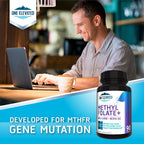 One Elevated Double Strength Methyl Folate secure safety seal and capsule size reference