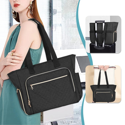 LUXJA breast pump bag side pocket showing easy access compartment for Spectra pump