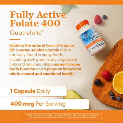 Doctor's Best fully active folate bottle showing the expiration date and authentic batch code stamps