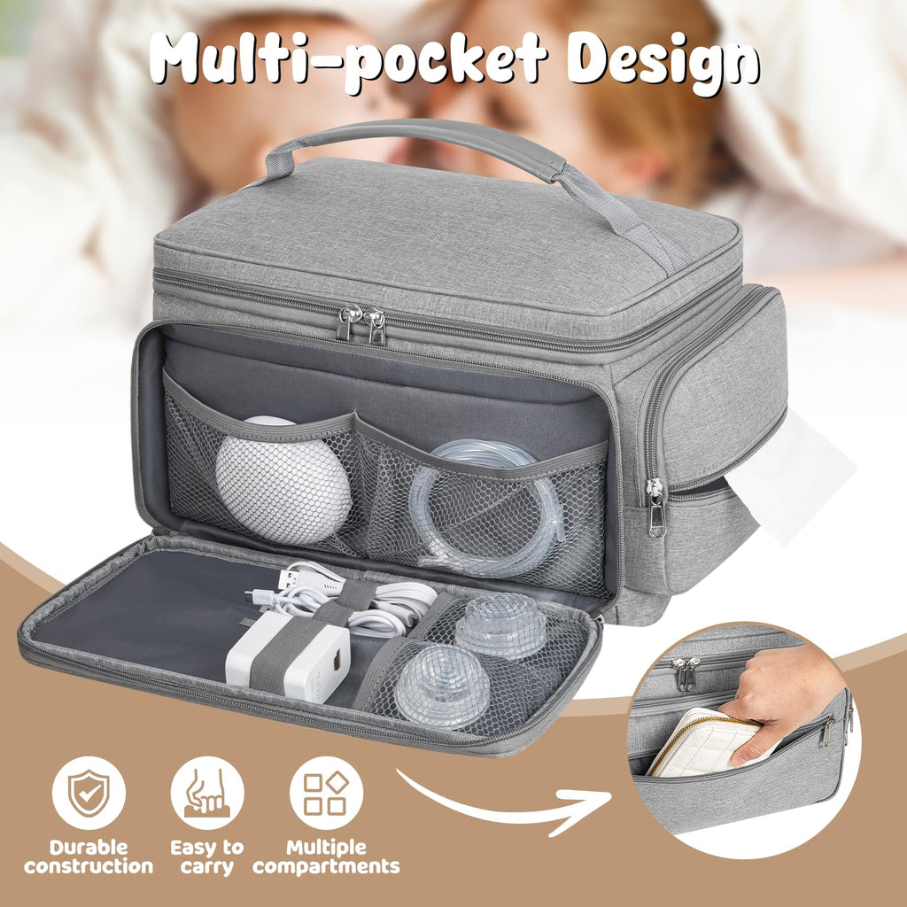 OCKLILY diaper tote organizer with included waterproof changing mat unrolled