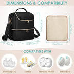 Fasrom double layer pumping tote showing upper compartment with elastic pockets