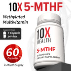 10X Health System 5 MTHF bioavailable folate supplement bottle base