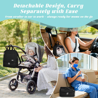 Wurzfolk double layer insulated pump bag being carried as a professional work tote