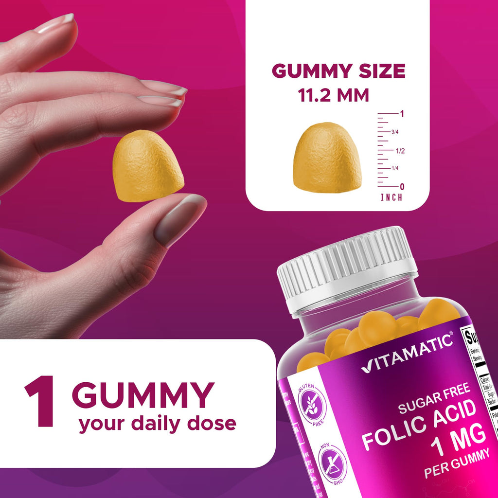 Vitamatic vegan orange gummies texture and shape close up view