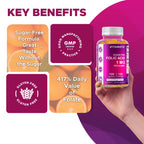 Vitamatic non GMO gluten free pectin based folic acid gummy serving size
