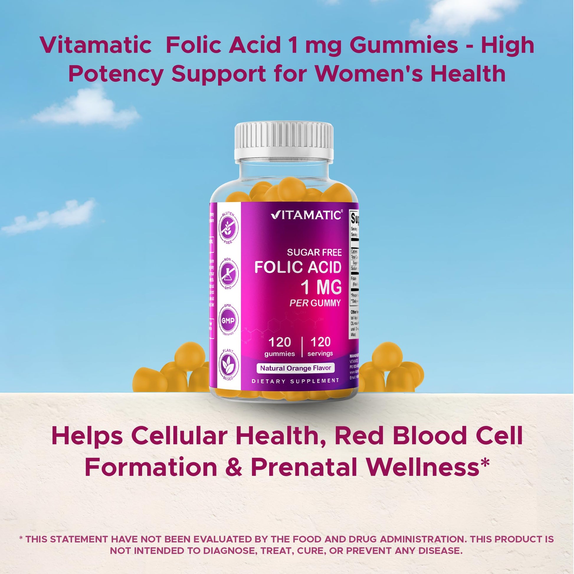 Vitamatic maternal health product packaging background view