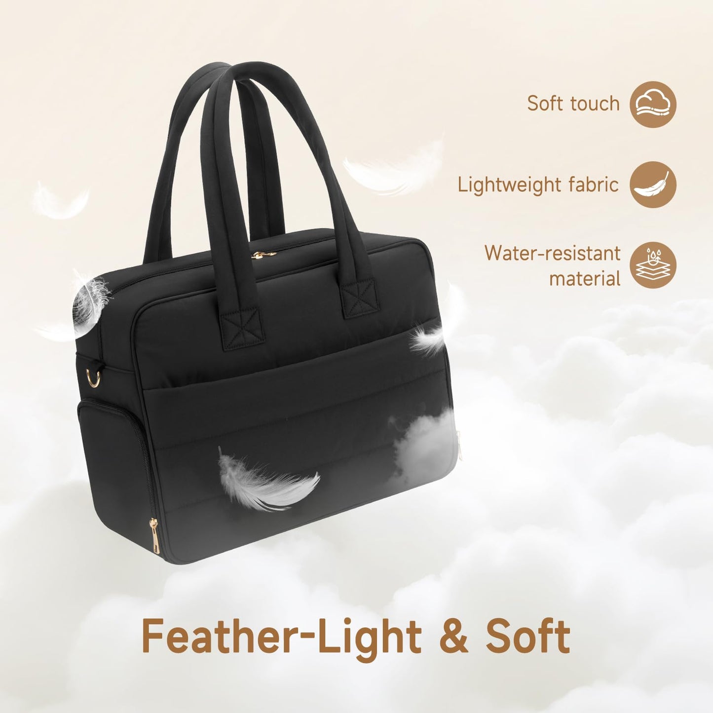 Bananafish pumping bag showing open insulated lower pocket with breast milk storage bottles.