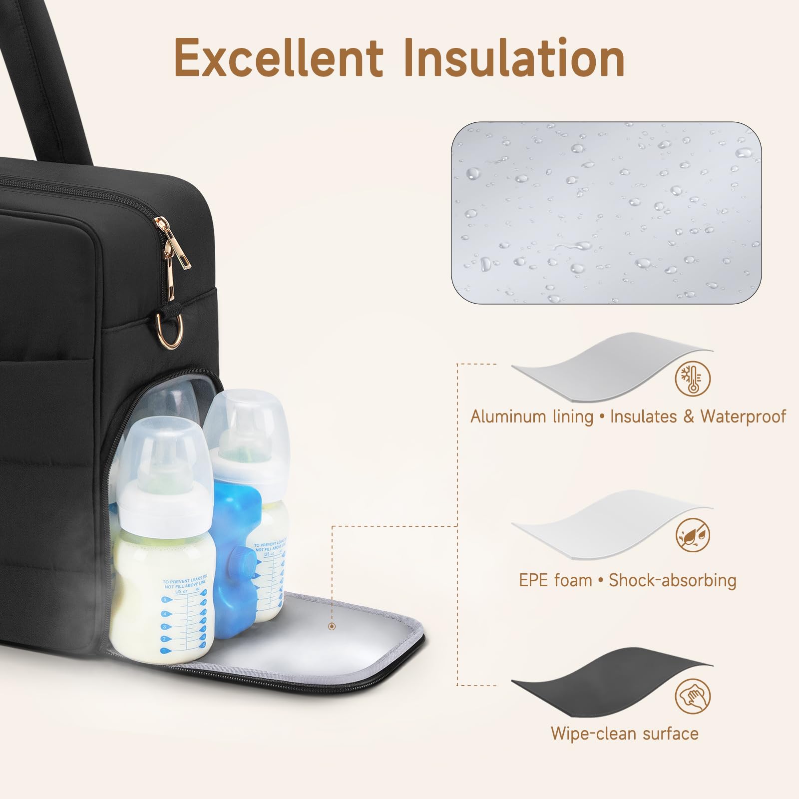 Bananafish premium travel bag attached to a rolling luggage handle via the integrated trolley sleeve.
