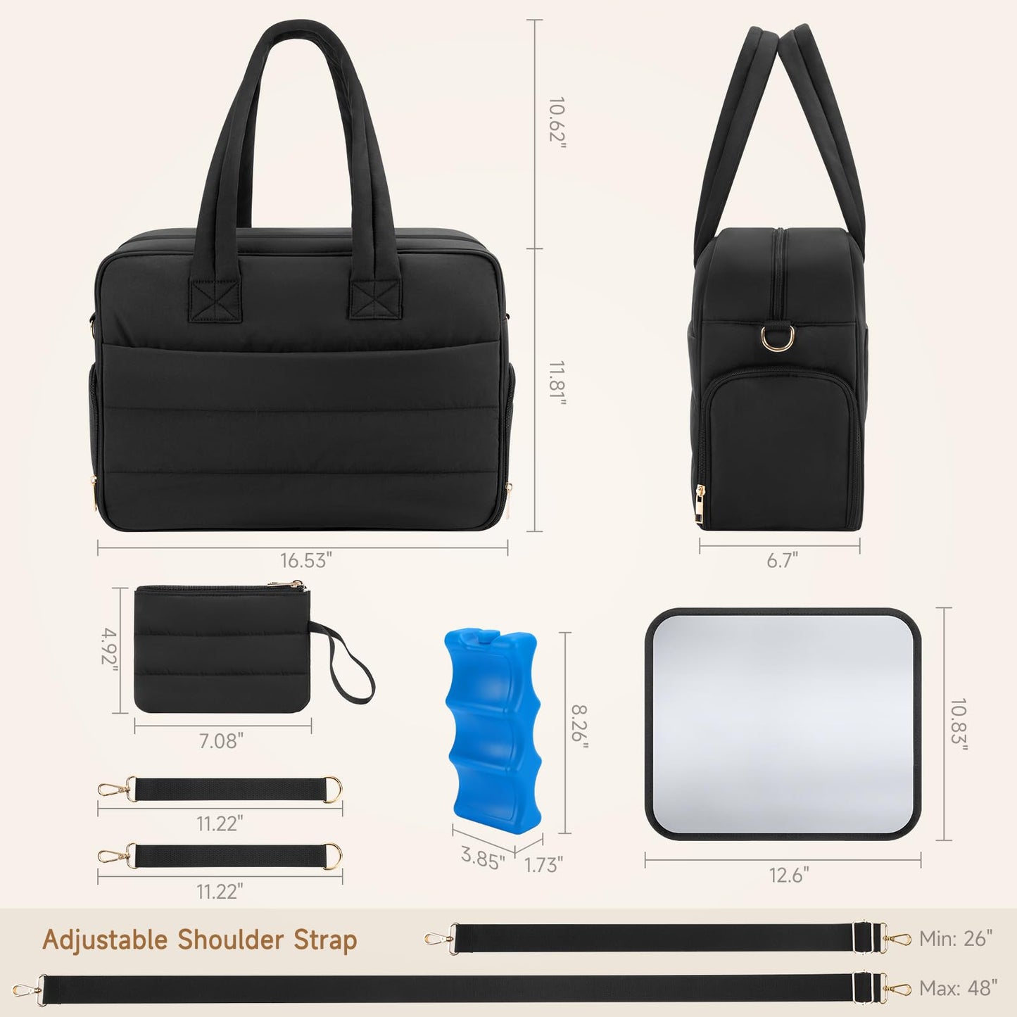 Bananafish insulated cooler compartment interior lining showing included ice pack placement.