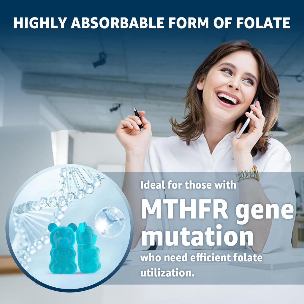 Nextdia MTHFR gene support formula with methylcobalamin B12 for cognitive clarity