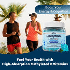 Nextdia L-Methylfolate two pack bottles containing 120 counts of blueberry dietary gummies
