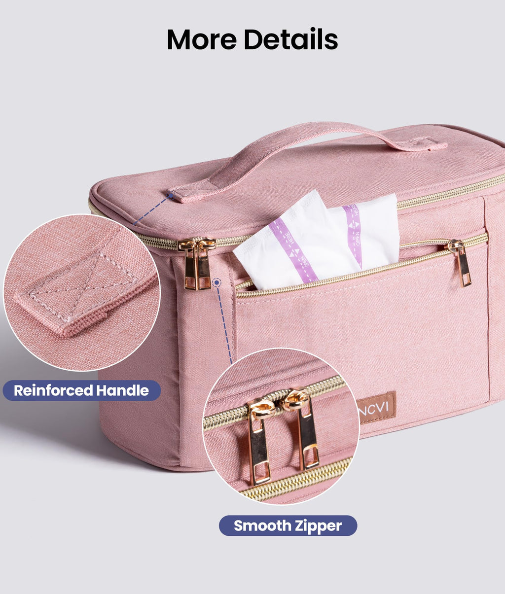 NCVI wear resistant pump gear bag showing side pockets and zippers.