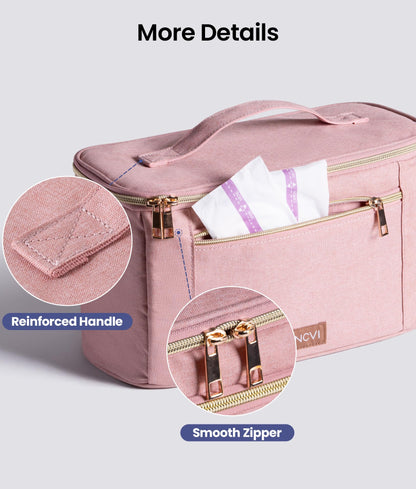 NCVI wear resistant pump gear bag showing side pockets and zippers.