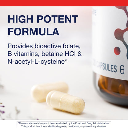 Authentic imported Metagenics MethylCare dietary supplement bottle on a clean surface