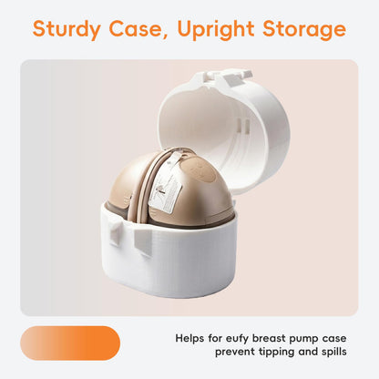 Close up view of the leak prevention design showing stable flat bottom base of the case.