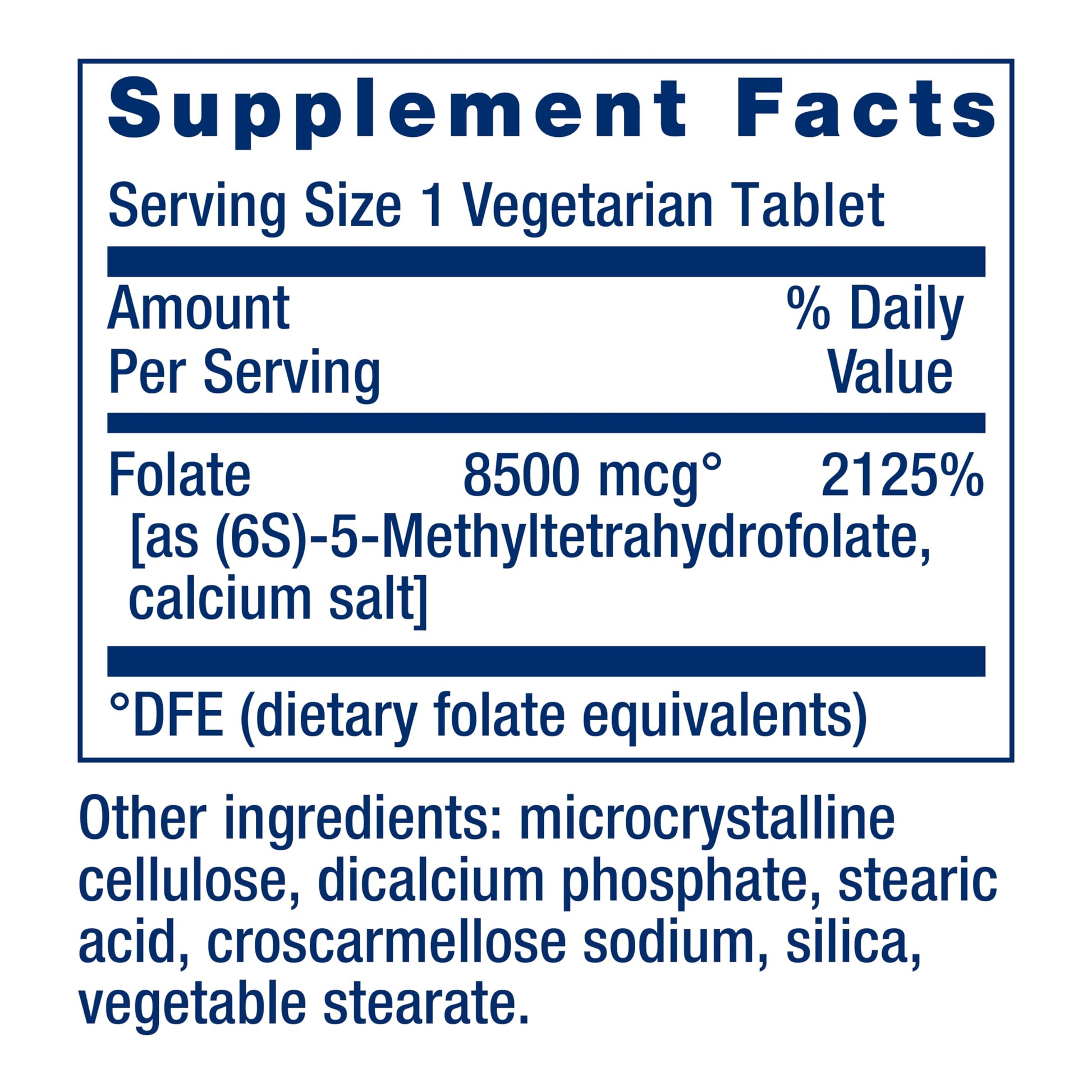 Life Extension L Methylfolate supplement for cardiovascular and cognitive support