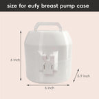 Premium imported breast pump travel accessory displayed on a nightstand for convenient midnight pumping setups.