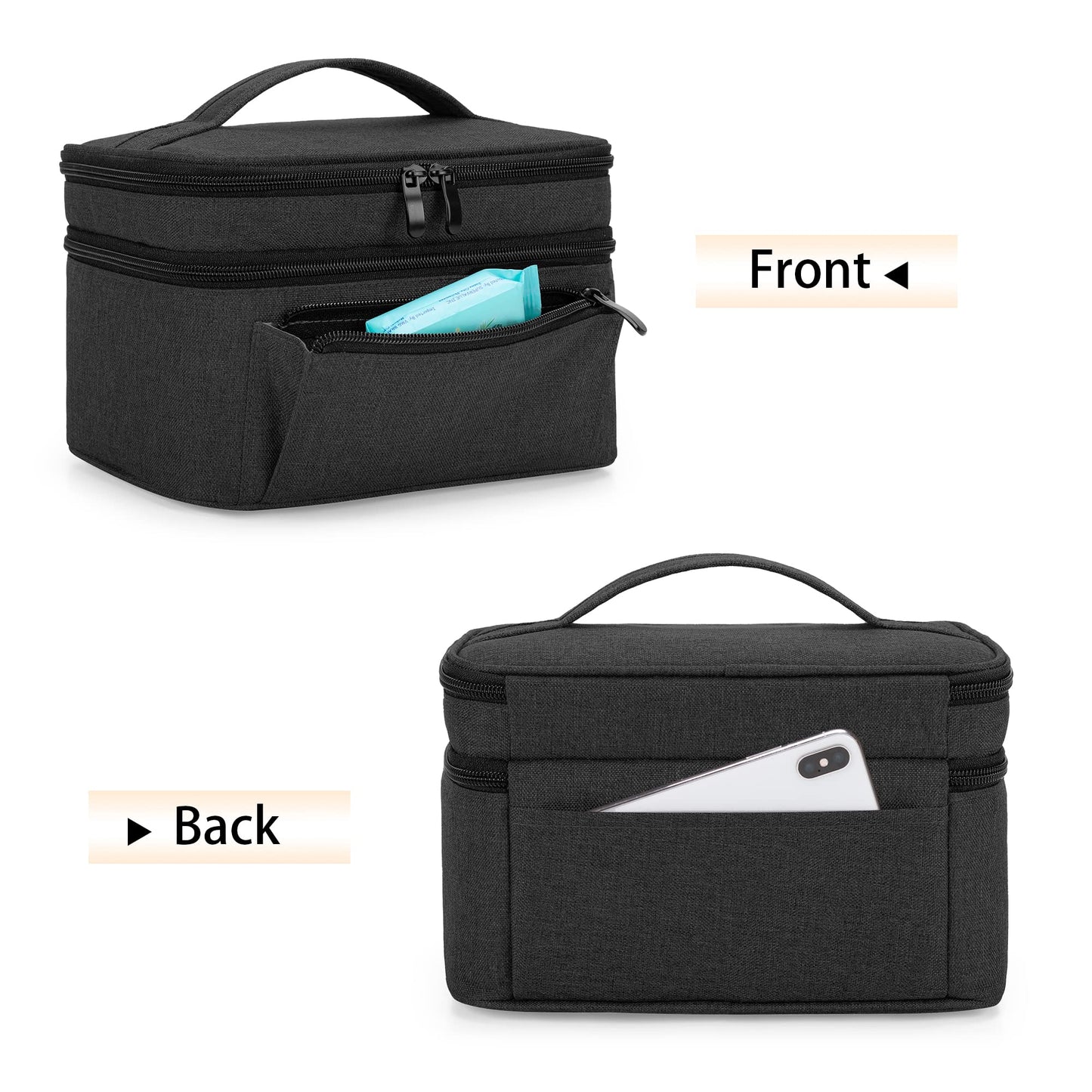 BAFASO maternity organizer bag top section with elastic bands and translucent pocket